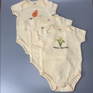 NWOT Touched by Nature Set of Three Baby Onesies